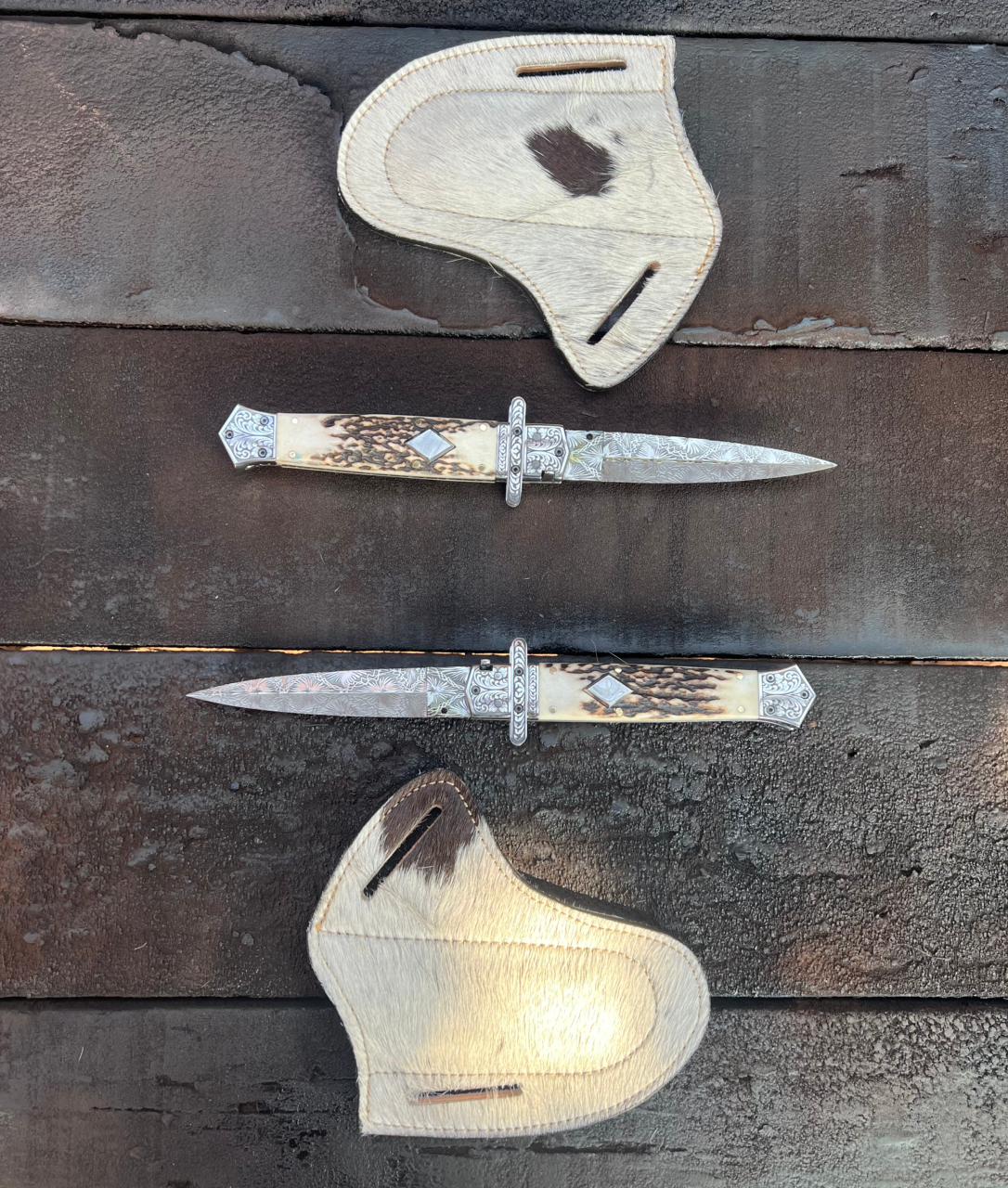Button automatic blade knife
