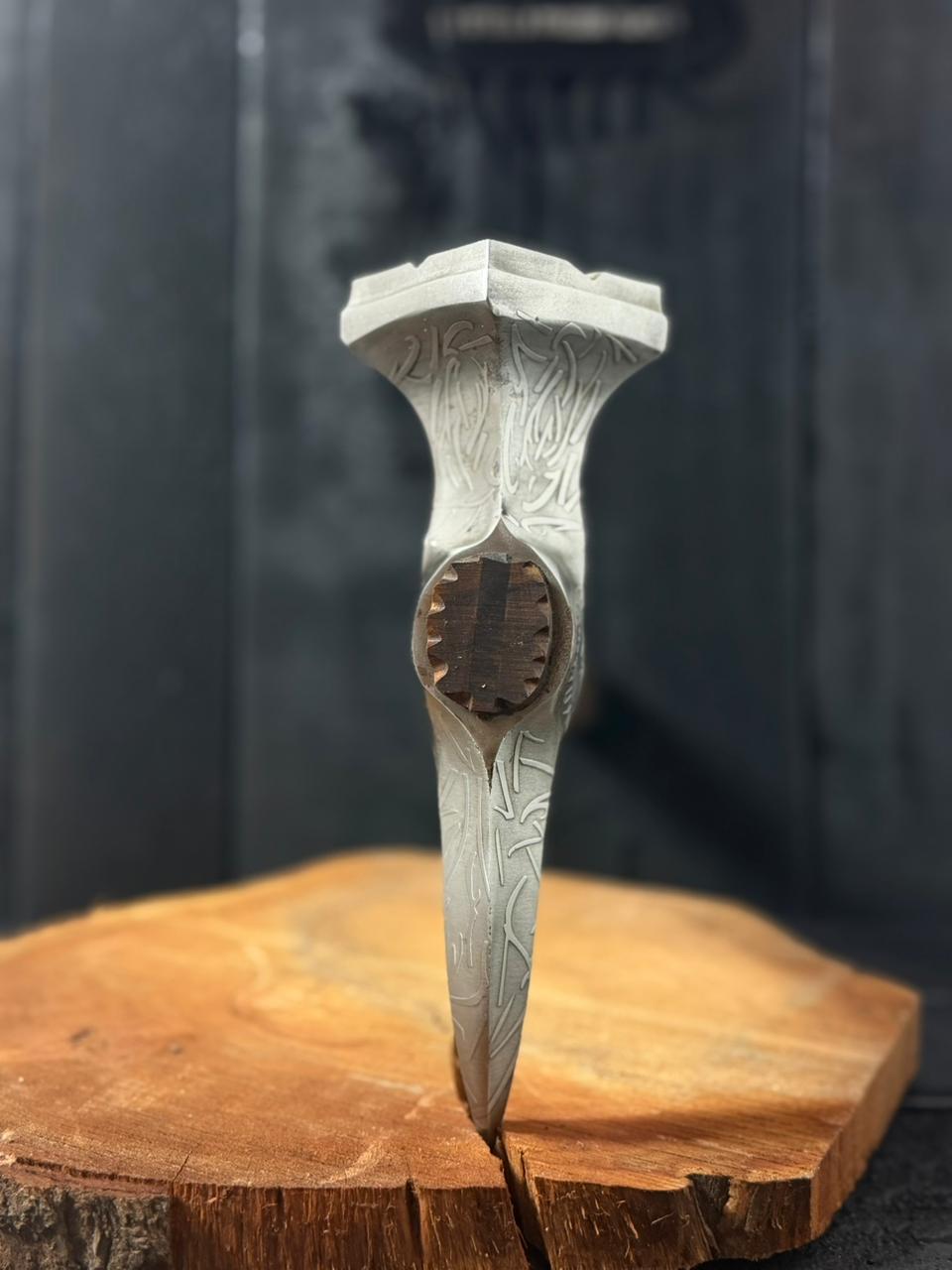 Hand Forged Viking Bearded Axe – Handmade High Carbon Steel Camping & Bushcraft Hatchet with Hardwood Handle