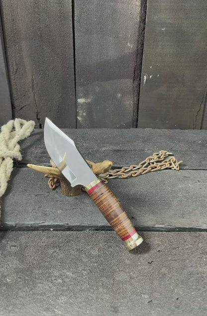 Handmade Hunting Bowie Knife with Antler Handle, Premium Steel Blade, Leather Sheath, Custom Engraved Outdoor Survival Knife